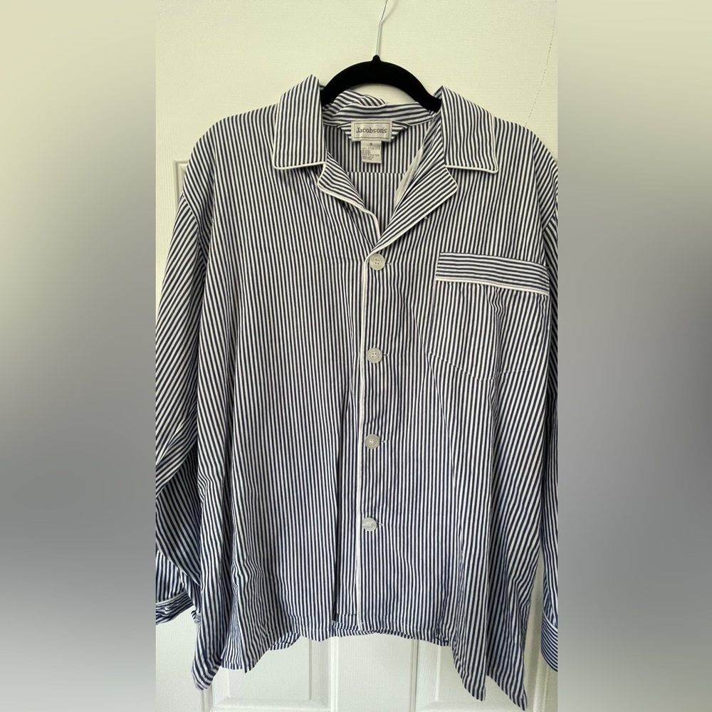Striped Button-Up Pajama Set